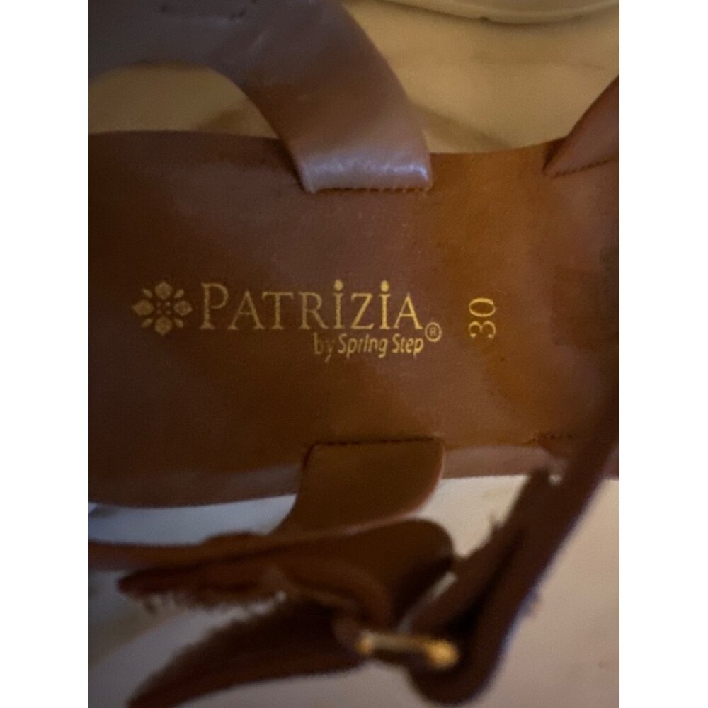 Patrizia By Spring Step Girls Sandals Size 30 Brown Gold Faux Leather - Picture 2 of 5